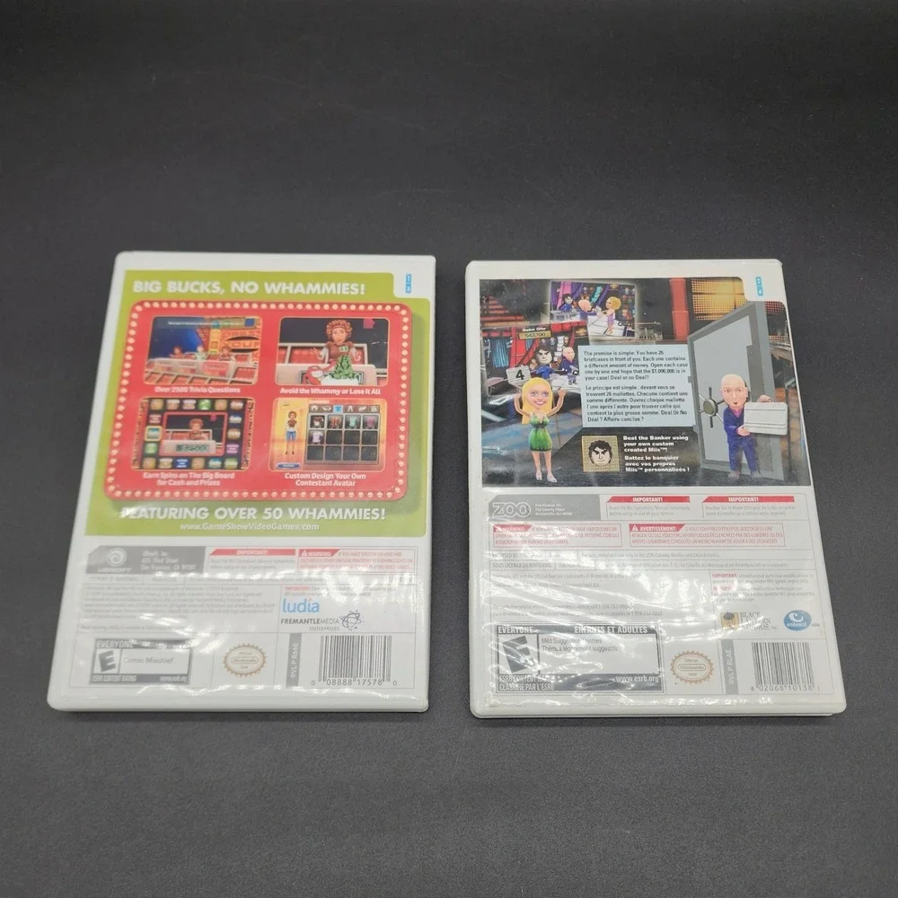 Nintendo Wii Games Press Your Luck 2010 Deal or No Deal Bundle Game Show Lot